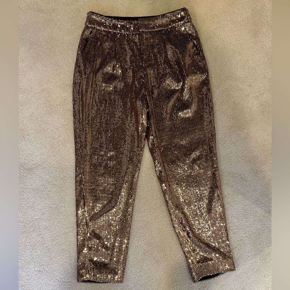 Banana Republic Gold Sequin Pants